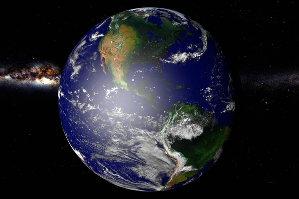 Uzayda Dünya gezegeni 