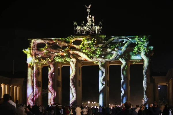 Фестиваль світла в Бранденбурзьких воріт — стокове фото