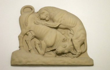 aslan boğa heykeli karşı mücadele