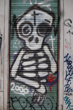 Graffity şehir sokak üzerinde 