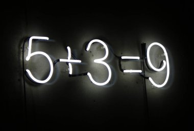 Parlak neon numaraları