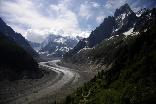 Panorama de la Mer de Glace en Francia — Foto de Stock