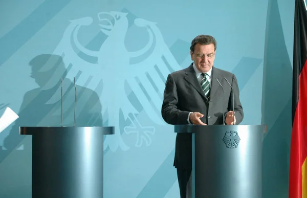 Kanselir Federal Jerman Gerhard Schroeder — Stok Foto