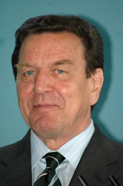 Német szövetségi kancellár Gerhard Schroeder — Stock Fotó