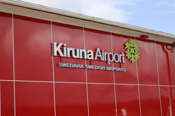 Iscrizione all'aeroporto di Kiruna — Foto Stock