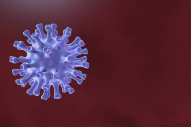 3 boyutlu illüstrasyon: Yeni korkunç bir virüs Dünya 'yı istila etti. Yeni Corona virüsü Covid 19' un sembolik bir görüntüsü..