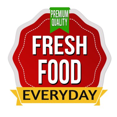 Taze gıda günlük etiket veya etiket