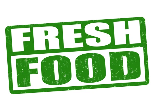 Fresh food sign or stamp — Stock Vector