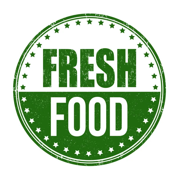 Signe ou timbre sur les aliments frais — Image vectorielle
