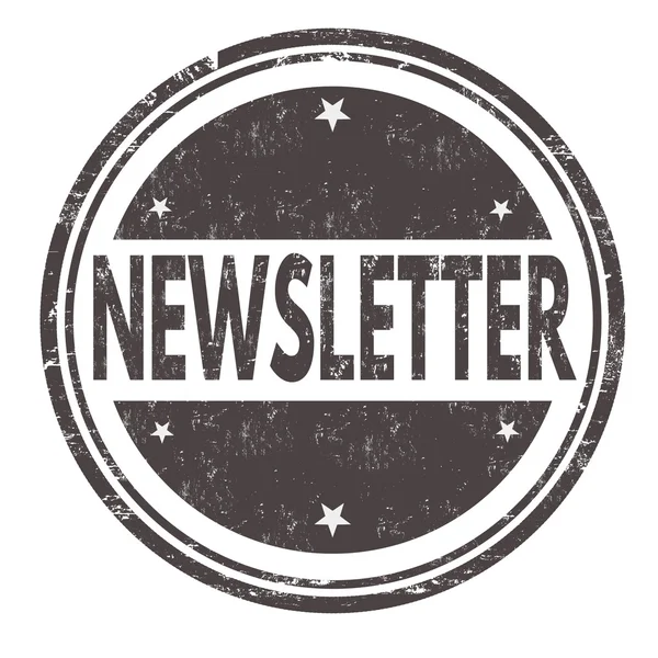 Newsletter Grunge Rubber Stempel — Stockvektor