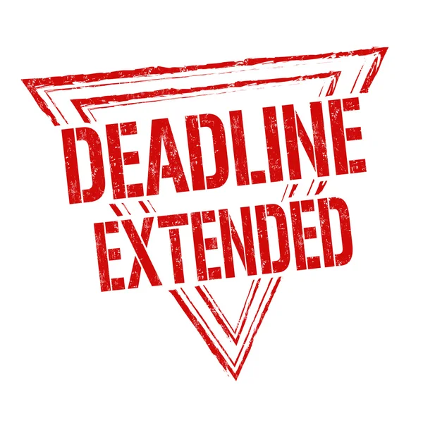 Deadline extended stamp — Stock Vector