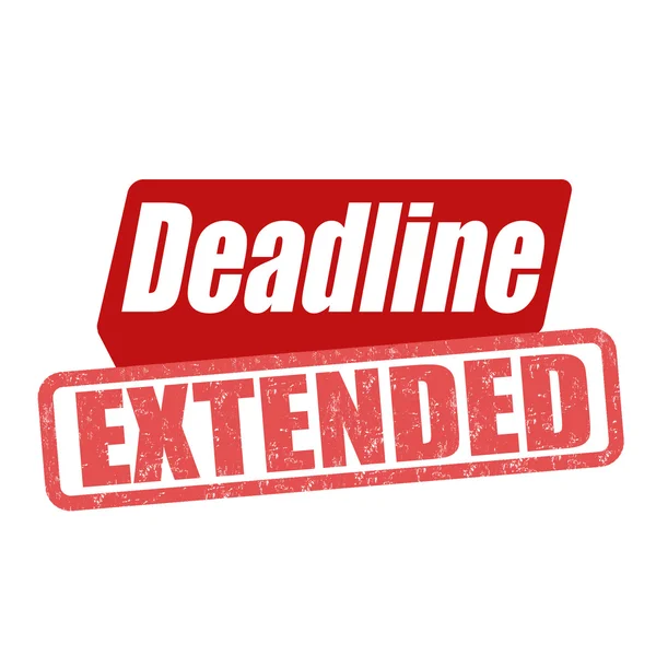 Deadline extended stamp — Stock Vector