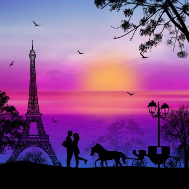 taşıma ve lovers Paris
