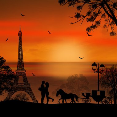 taşıma ve lovers Paris