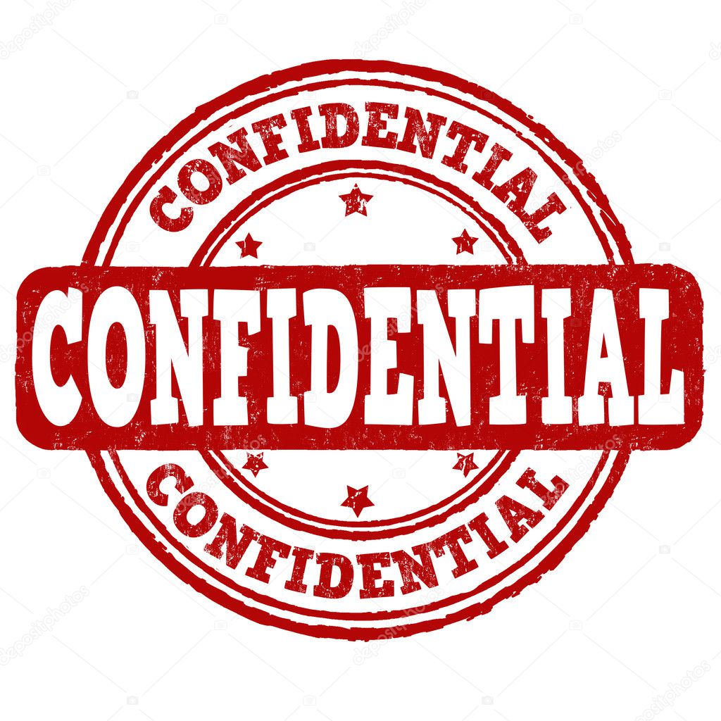 Confidential sign or stamp