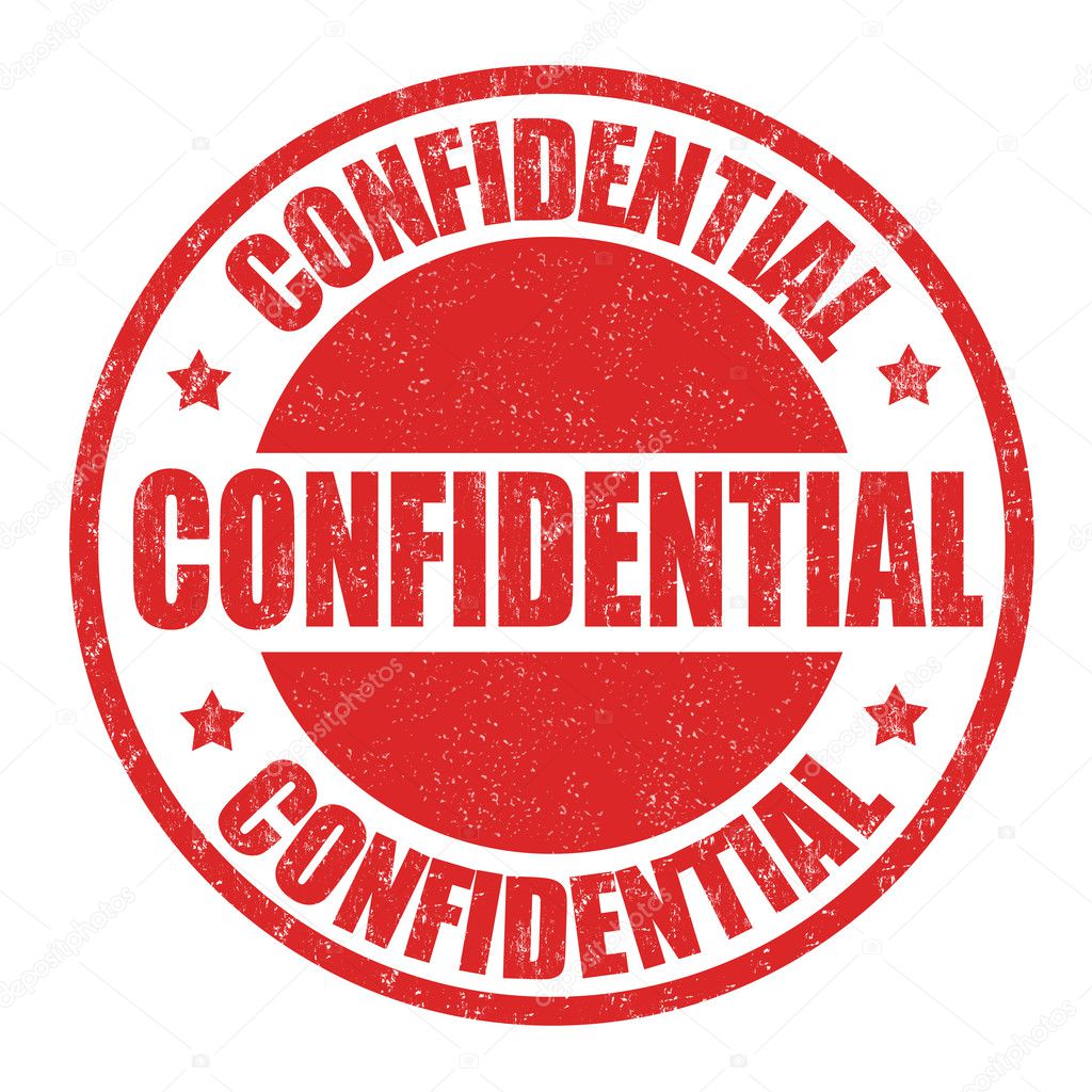 Confidential sign or stamp