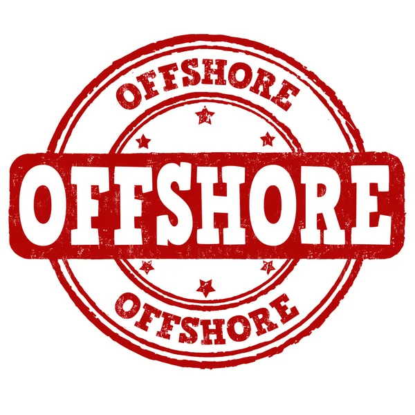 Offshore-Zeichen oder Stempel — Stockvektor