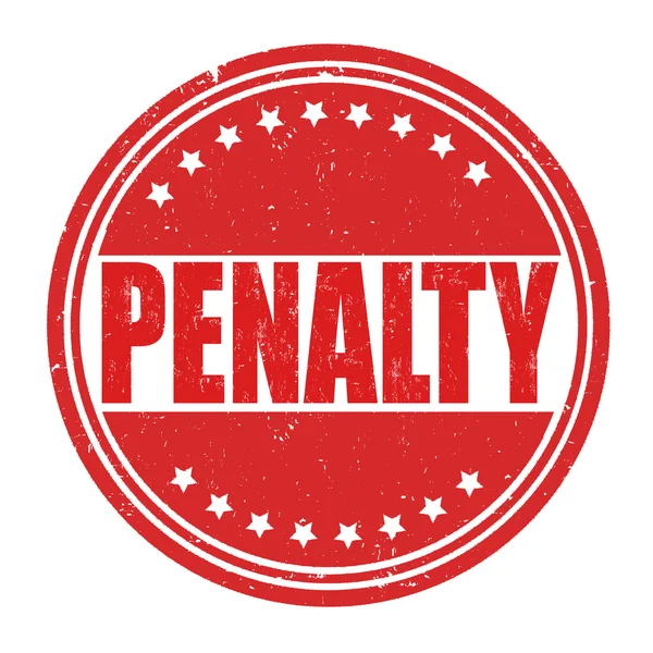 Penalty sign or stamp — Stock Vector