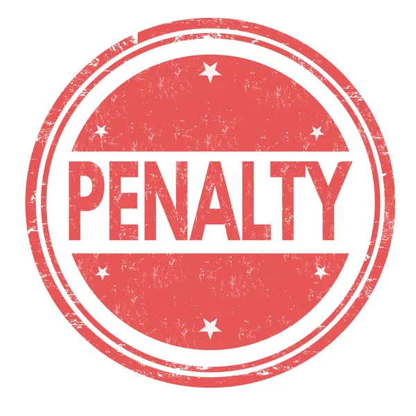 Penalty sign or stamp — Stock Vector