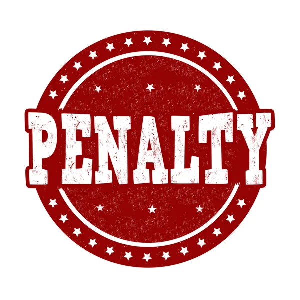 Penalty sign or stamp — Stock Vector