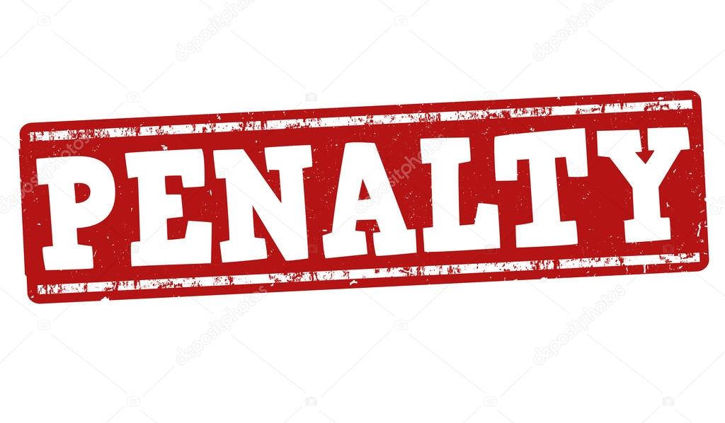 Penalty sign or stamp