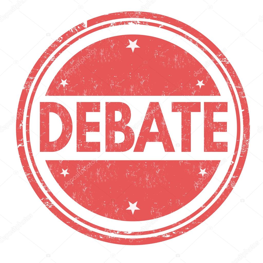 Debate sign or stamp