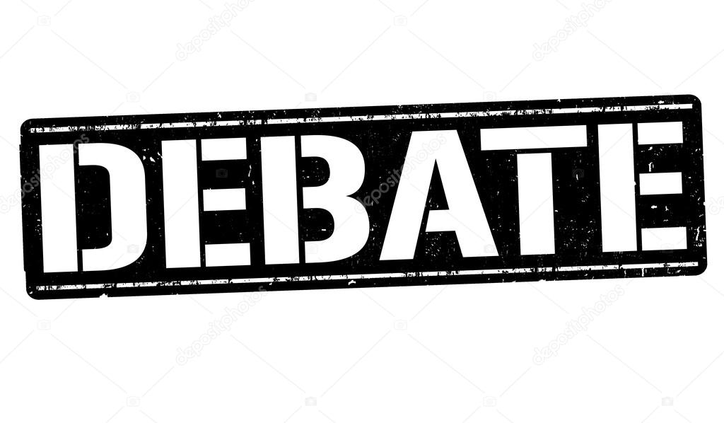 Debate sign or stamp