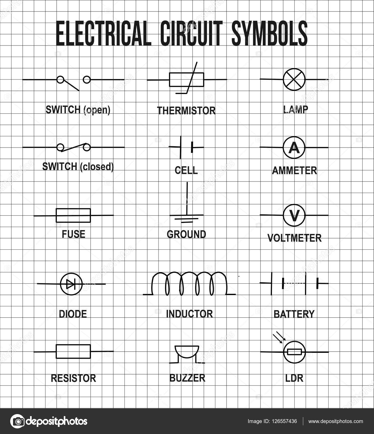 Symboles De Circuits lectriques Stock Vector By roxanabalint 126557436