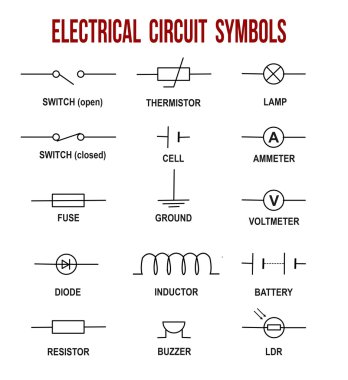 Electrical circuit symbols