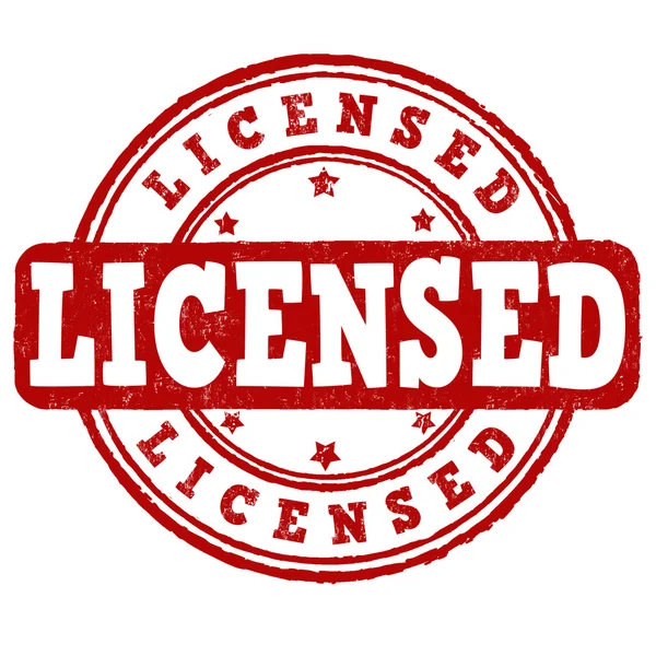 Signo o sello con licencia — Vector de stock