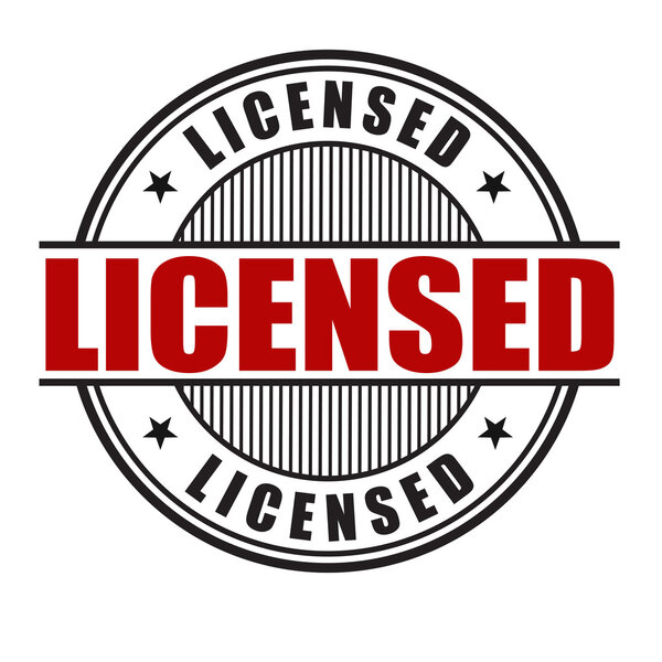 Licensed sign or stamp