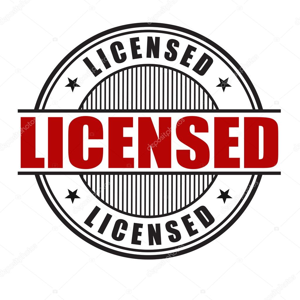 Licensed sign or stamp