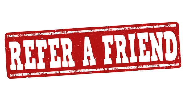 Refer a friend sign or stamp — Stock vektor