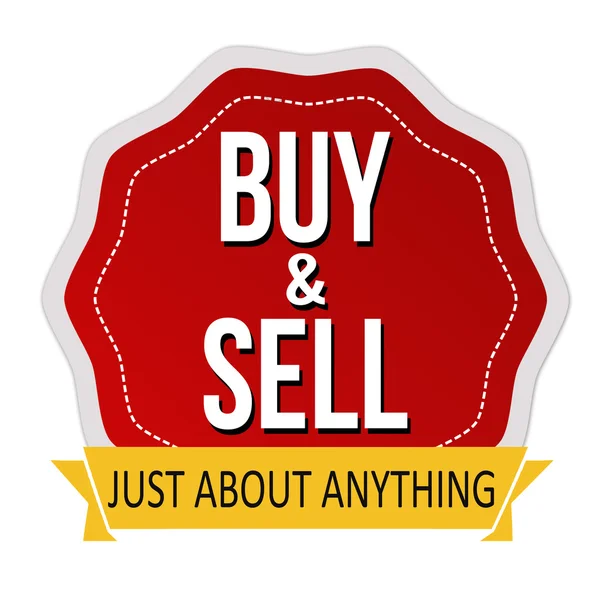 Buy and sell sticker — Stockový vektor