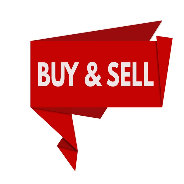 Buy and sell origami speech bubble — Stockový vektor