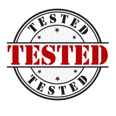 Tested sign or stamp clipart