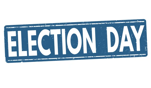 Sello o firma del día de las elecciones — Archivo Imágenes Vectoriales