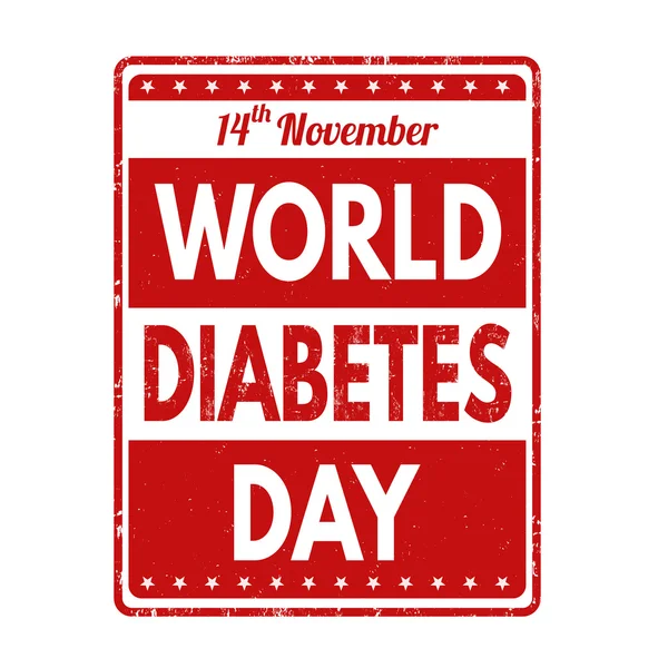 World diabetes day sign or stamp — Stock Vector