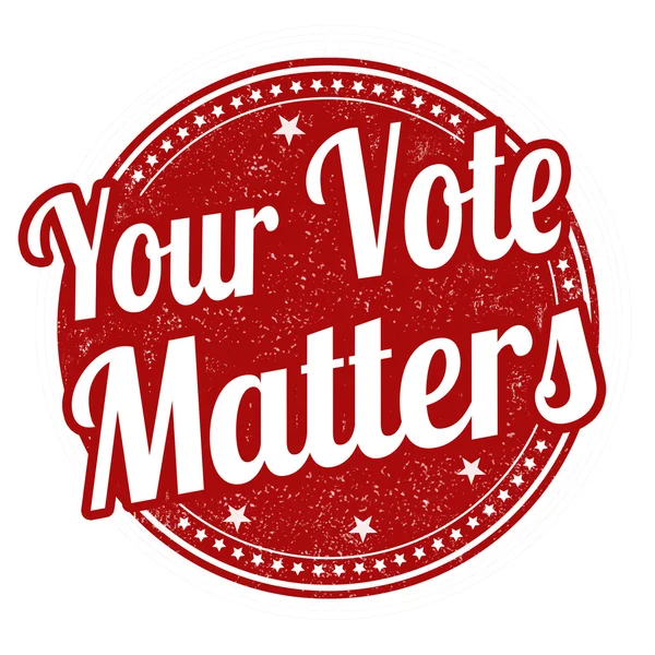 Your Vote Matters sign or stamp — Stock Vector