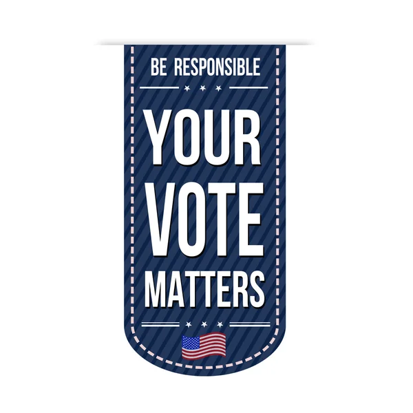 Su diseño de banner Vote Matters — Vector de stock