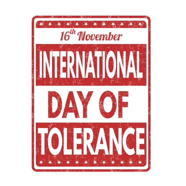 Dia Internacional da Tolerância assinar ou carimbar —  Vetores de Stock