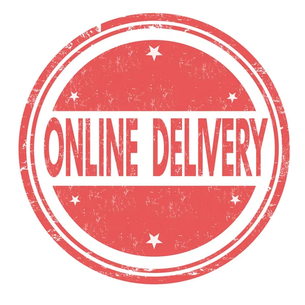 Sinal de entrega online ou carimbo —  Vetores de Stock