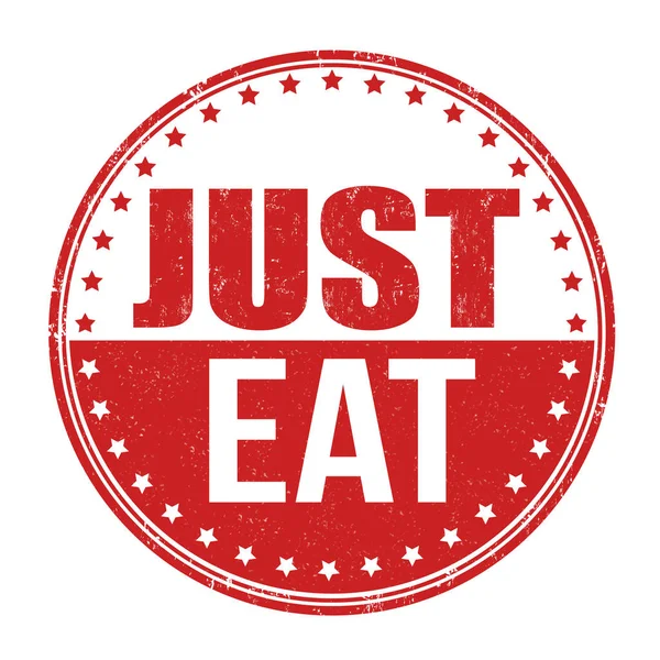 Just eat sign or stamp — Stock Vector