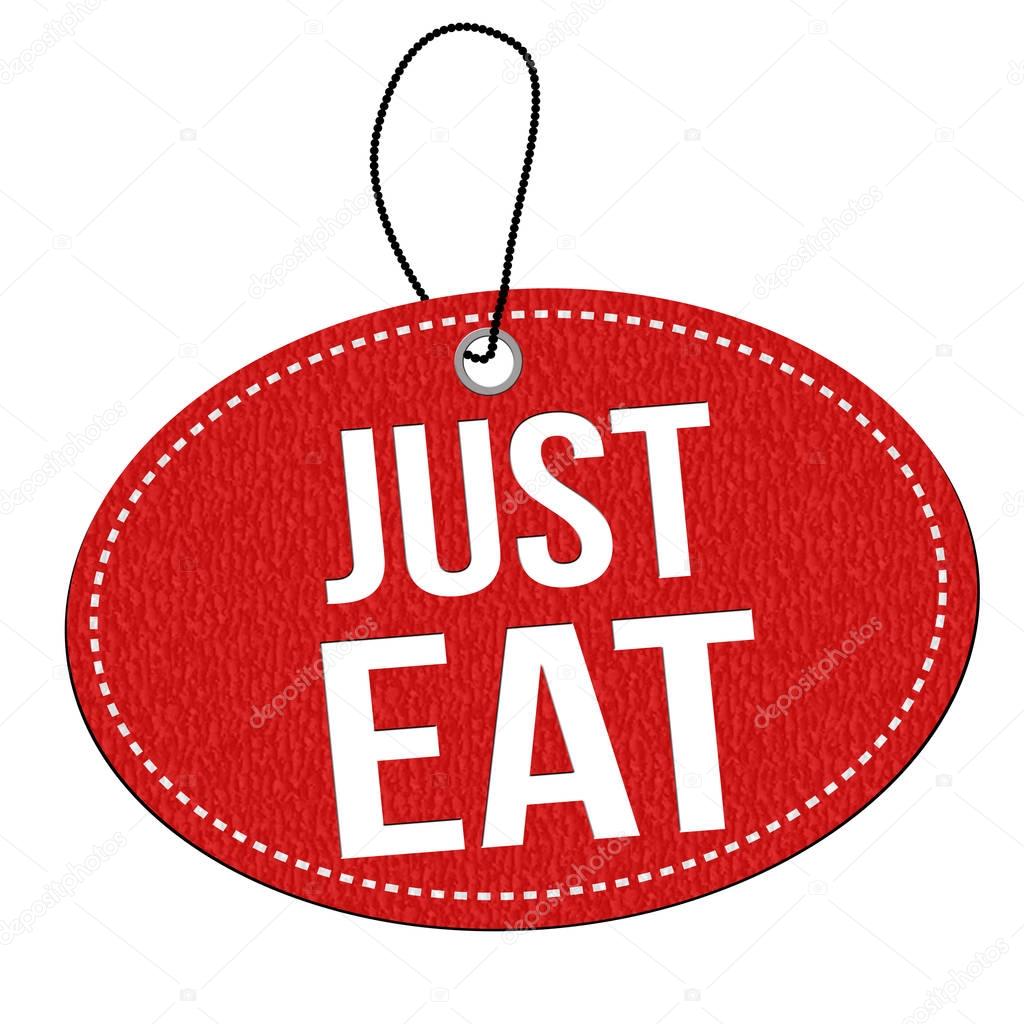 Just eat label or price tag Stock Vector by roxanabalint 129105936