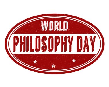 World philosophy day sign or stamp clipart