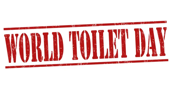 Dünya tuvalet günü işareti veya damga — Stok Vektör