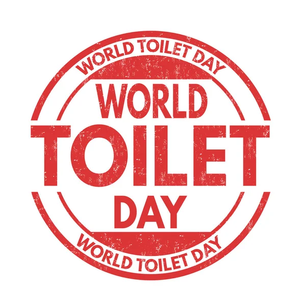 Segno o timbro del giorno della toilette mondiale — Vettoriale Stock