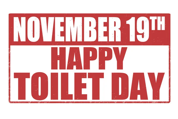 Знак Всемирного дня туалета или штамп — стоковый вектор