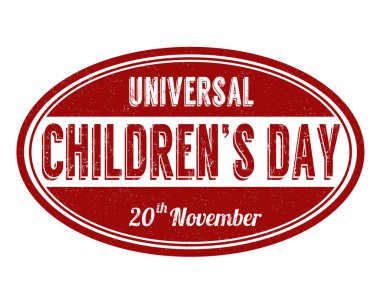 Universal Children's Day sign or stamp clipart