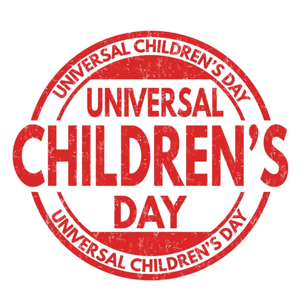 Universal Children's Day tecken eller stämpel — Stock vektor